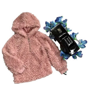 Art Class NWT Faux Fur Half Zip Pullover Lightweight Jacket Girls XS (4/5)